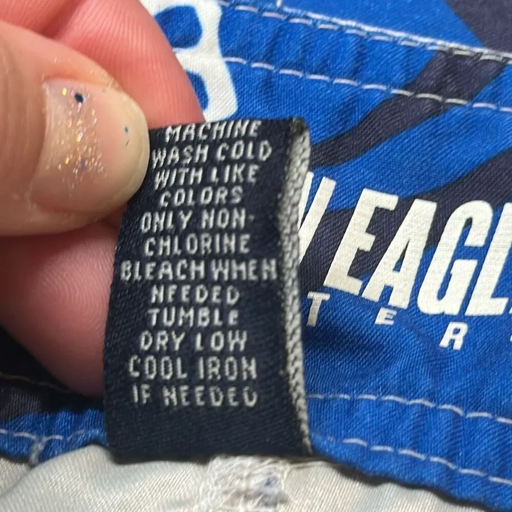 American Eagle Men’s‎ Blue Floral Swim Trunks Swimwear Board Shorts size 33